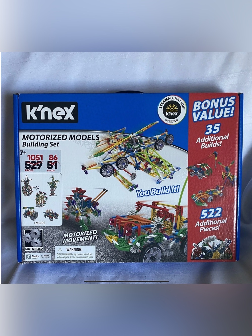 K’nex Motorized Models Building Set 1051 Pieces & 86 Builds - 85043 New Sealed